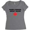 Make Canada Great Again Women's Triblend Scoop T-shirt