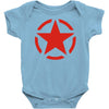 military starfunny retro army war vietnam usa britain fashion Baby Onesie