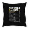 October Girl Facts Scorpio Throw Pillow