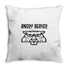 angry beaver Throw Pillow