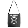 real men drive stick Adjustable Strap Totes