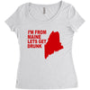 funny maine state Women's Triblend Scoop T-shirt