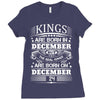 Real Kings Are Born On December 24 Ladies Fitted T-Shirt