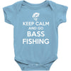 keep calm bass fishing Baby Bodysuit