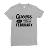Queens are Born in February Ladies Fitted T-Shirt