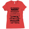 I Am An August Women Ladies Fitted T-Shirt