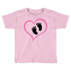 Baby Girl with Heart Any Name Customized Toddler T-shirt