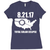 total solar eclipse 2017 Ladies Fitted T-Shirt