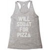 will squat for pizza Racerback Tank