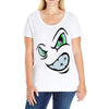 angry cartoon face Ladies Curvy T-Shirt