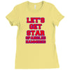 star spangled hammered Ladies Fitted T-Shirt
