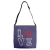 love paw rhinestud Adjustable Strap Totes