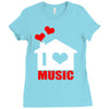 i love house music Ladies Fitted T-Shirt