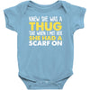 knew she was a thug Baby Bodysuit
