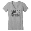 great dad get promoted to granpas Women's V-Neck T-Shirt