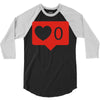 no love notification 3/4 Sleeve Shirt