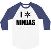 i heart ninjas 3/4 Sleeve Shirt