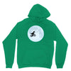 Biker Dinosaur - Dinosaur Riding A Bike To The Moon Unisex Hoodie