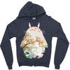 Totoro With Japanese Landscape Zipper Hoodie