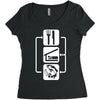 v2 eat sleep fish Women's Triblend Scoop T-shirt
