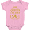 queens are born in 1981 Baby Bodysuit