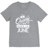 Queens Are Born In June V-Neck Tee
