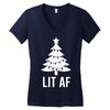 lit af Women's V-Neck T-Shirt