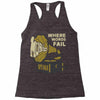 where words fail music speaks Racerback Tank