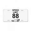 speed limit 88 License Plate