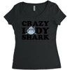 crazy lady shark Women's Triblend Scoop T-shirt