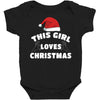 this girl loves christmas Baby Bodysuit