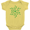 snowflake geek usb green Baby Onesie