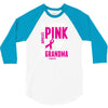I Wear Pink For My Grandma (Breast Cancer Awareness) 3/4 Sleeve Shirt