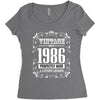 vintage made in 1986 perfectly aged a living legend Women's Triblend Scoop T-shirt
