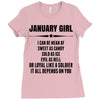Super January Girl Ladies Fitted T-Shirt