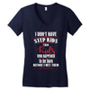 step kids white letter Women's V-Neck T-Shirt