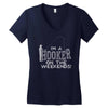 i'm a hooker on the weekends Women's V-Neck T-Shirt
