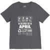 Born In April V-Neck Tee