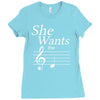 she wants the d black Ladies Fitted T-Shirt
