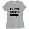 im with stupid t shirt t shirt funny t shirt cool tshirt funny shirt t Ladies Fitted T-Shirt
