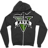 five logo Zipper Hoodie