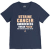 Uterine Cancer Awareness I Wear Peach For Some Special To Me V-Neck Tee