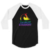 Totally Straight Lgbt Unicorn 3/4 Sleeve Shirt