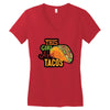 this girl likes tacos Women's V-Neck T-Shirt