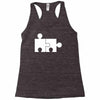 rude jigsaw ideal birthday present or gift Racerback Tank