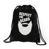 respect the beard (2) Drawstring Bags
