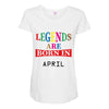 legends are born april Maternity Scoop Neck T-shirt
