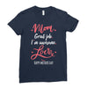 Mom Great Job I'm Awesome Love Happy Mother's Day Ladies Fitted T-Shirt