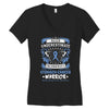 Never Underestimate the Strength of a Stomach Cancer Warrior Women's V-Neck T-Shirt