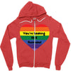 You're Looking At A Rainbow Zipper Hoodie